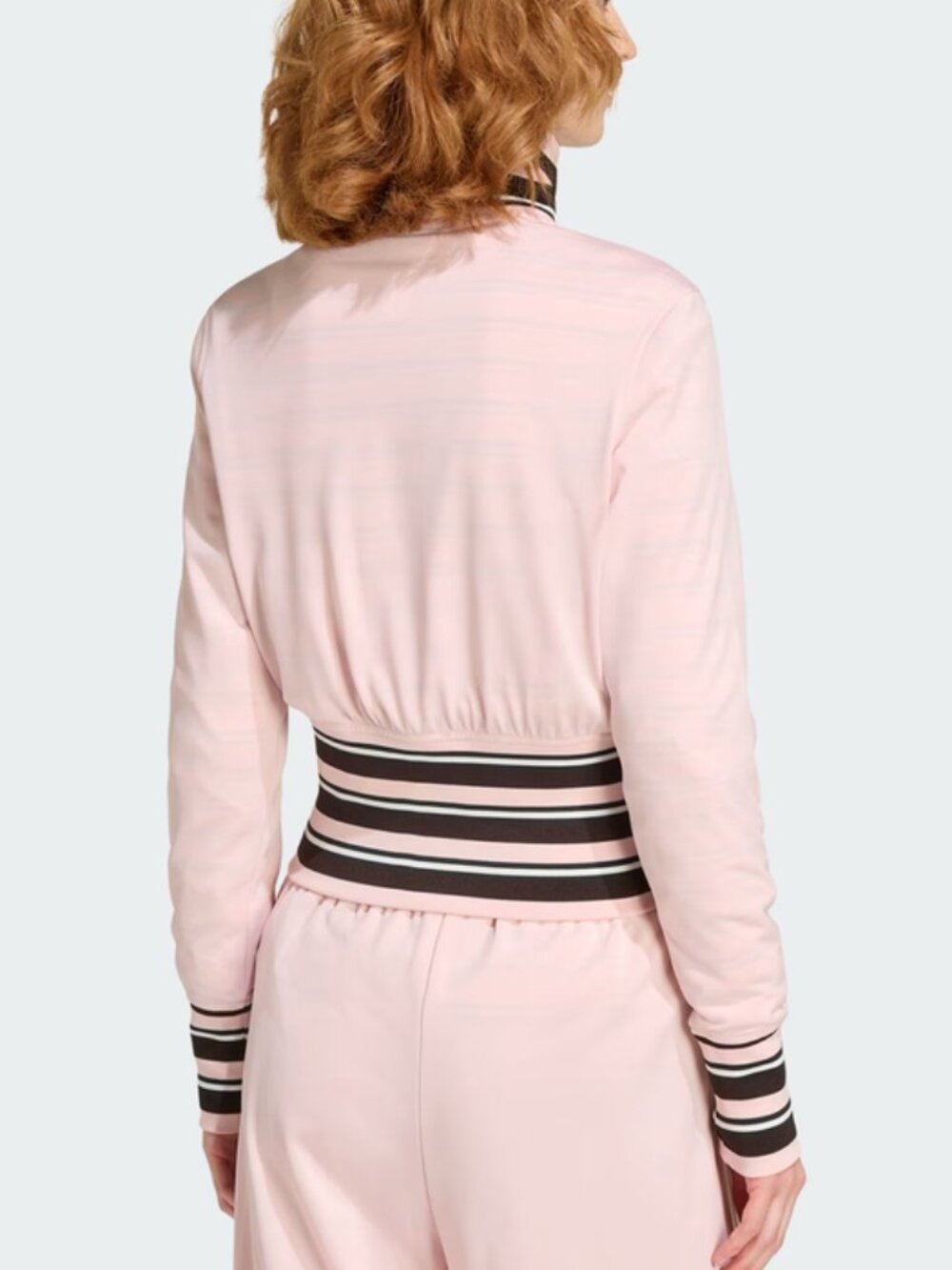 Adidas Adicolor Vintage track jacket Womens Size L Sandy Pink / Brown - Picture 5 of 6